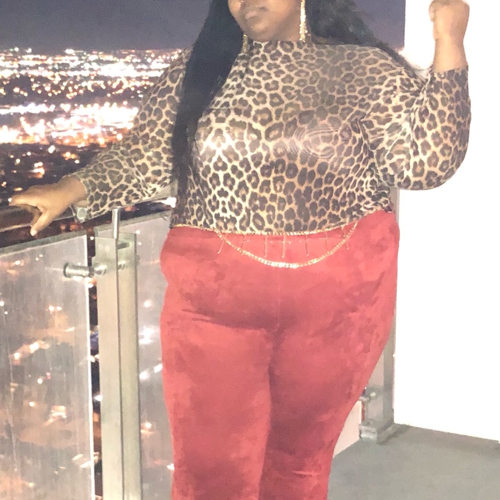 Leopard mesh top - Picture 3 of 3